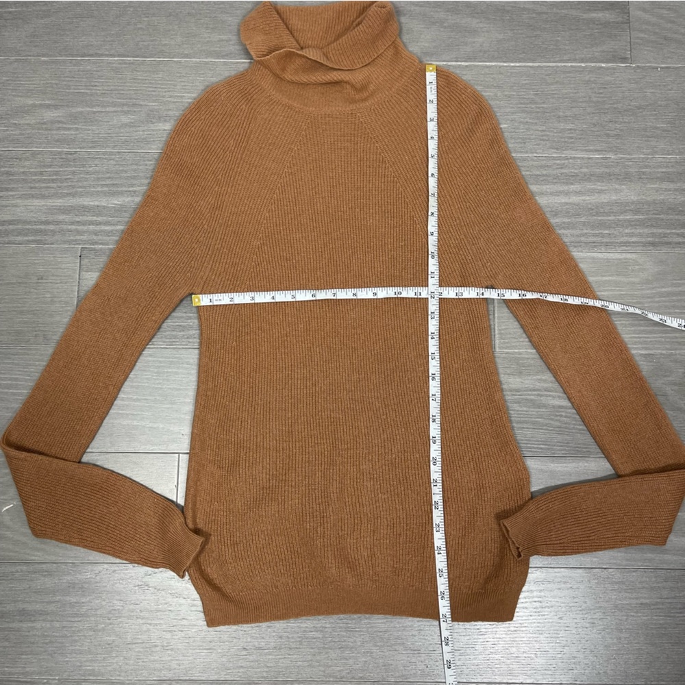 LK Bennett Lulumay Camel Tan Turtleneck Wool Cashmere Jumper Ribbed Sweater XS - Picture 16 of 16